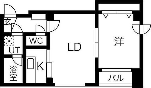 プレンティーKOTONI 403｜北海道札幌市西区二十四軒四条5丁目(賃貸マンション1LDK・4階・30.52㎡)の写真 その2