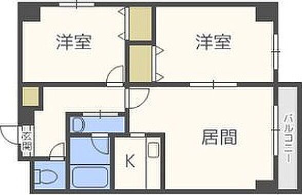 parcouteur中の島 301｜北海道札幌市豊平区中の島一条6丁目(賃貸マンション2LDK・3階・46.00㎡)の写真 その2