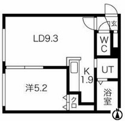 Parente N3（専属専任物件） 205｜北海道札幌市中央区北三条東7丁目(賃貸マンション1LDK・2階・36.16㎡)の写真 その3