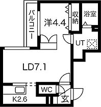 グランドジョラス 404 ｜ 北海道札幌市豊平区平岸三条11丁目4-14（賃貸マンション1LDK・4階・33.01㎡） その2