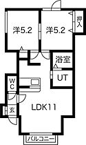 ヴィラフローリッシュ 202 ｜ 北海道札幌市西区発寒十二条3丁目7-6（賃貸アパート2LDK・3階・50.00㎡） その2