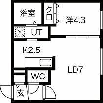 7th regal(セブンスリーガル)琴似 105 ｜ 北海道札幌市西区琴似三条3丁目4-1（賃貸マンション1LDK・1階・32.40㎡） その2