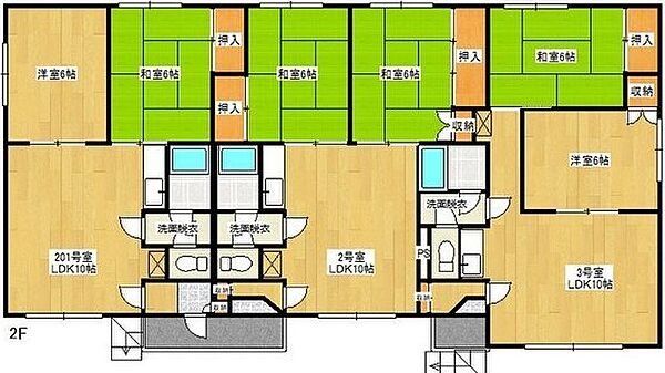 housing幸(よし) 202｜北海道札幌市東区北二十三条東2丁目(賃貸アパート2LDK・3階・46.32㎡)の写真 その3