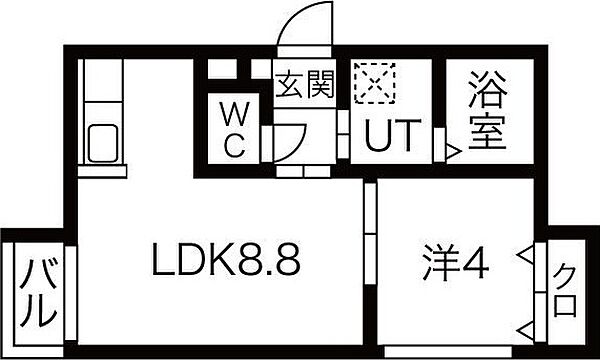 Peerson N35 402｜北海道札幌市東区北三十五条東10丁目(賃貸マンション1LDK・4階・30.51㎡)の写真 その2
