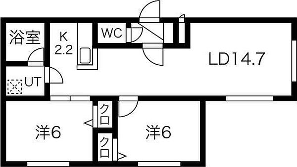 Premiere山鼻南 101｜北海道札幌市中央区南二十五条西12丁目(賃貸マンション2LDK・1階・59.04㎡)の写真 その3