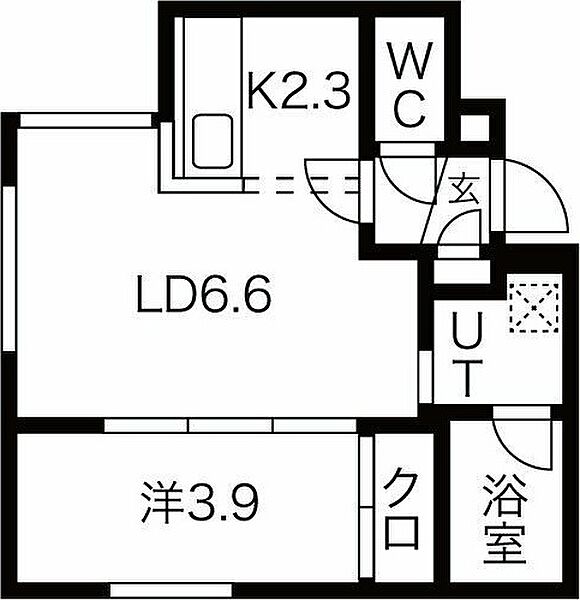 Activat南郷13丁目スクエア 101｜北海道札幌市白石区本郷通13丁目南(賃貸マンション1LDK・1階・30.03㎡)の写真 その2