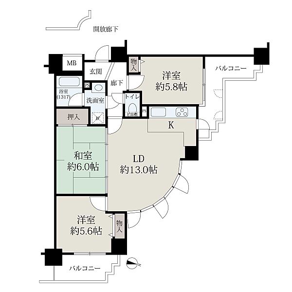 間取りを拡大表示
