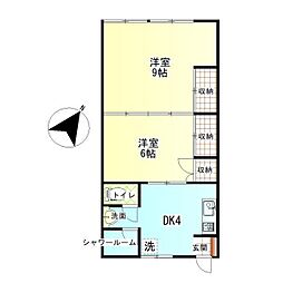 メゾン.フィール 2Kの間取図画像