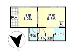 パティオ 2Kの間取図画像