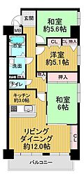 オリエント奈良杉ケ町 3LDKの間取図画像