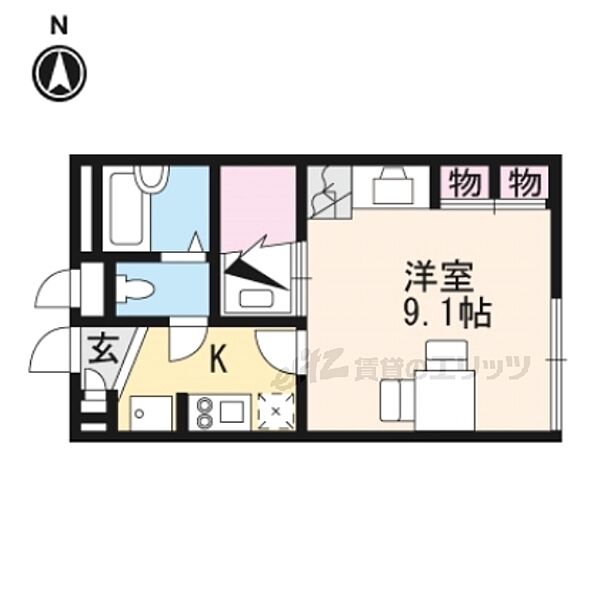 奈良県香芝市瓦口(賃貸アパート1K・2階・23.18㎡)の写真 その2