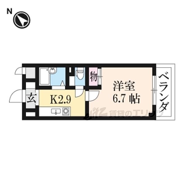 奈良県奈良市北3丁目(賃貸マンション1K・2階・22.50㎡)の写真 その2