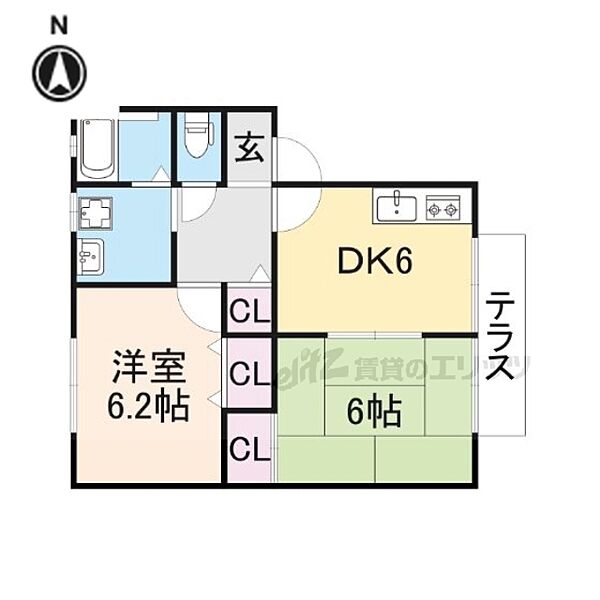 ウイングシマムラ 103｜奈良県桜井市大字戒重(賃貸アパート2DK・1階・46.98㎡)の写真 その2