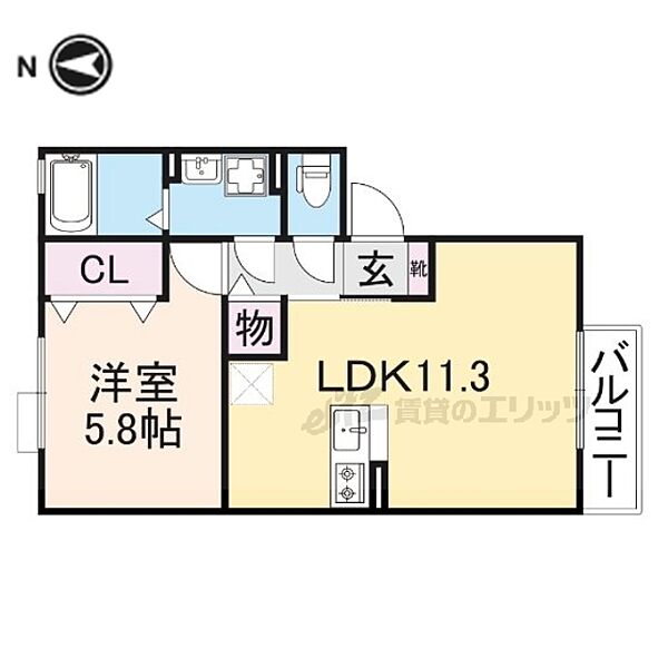 サニーヒロ 203｜奈良県奈良市四条大路2丁目(賃貸アパート1LDK・2階・40.18㎡)の写真 その2