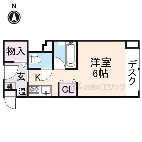 奈良県大和郡山市小泉町(賃貸マンション1R・3階・21.45㎡)の写真 その2