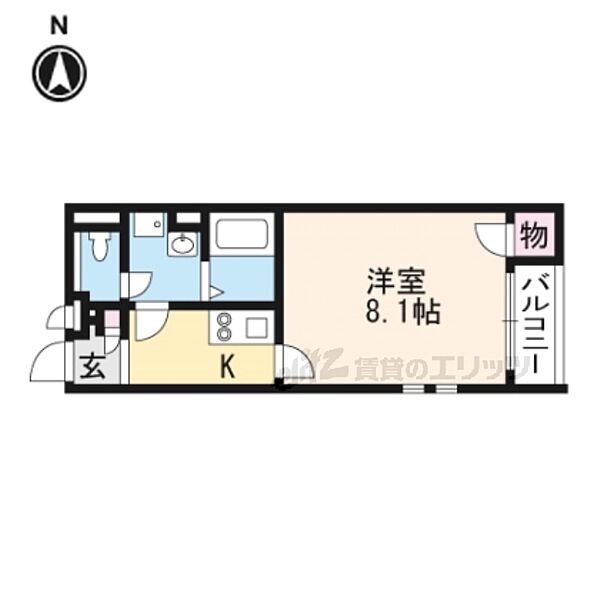 クレイノヴィオーラ 207｜奈良県香芝市すみれ野1-(賃貸アパート1K・2階・25.89㎡)の写真 その2