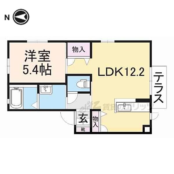 奈良県奈良市法蓮町(賃貸アパート1LDK・2階・41.20㎡)の写真 その2