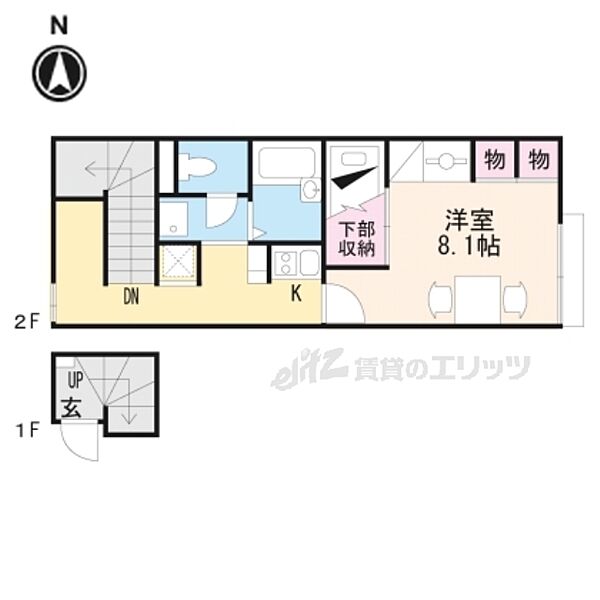 レオパレス喜楽楽2 208｜奈良県橿原市御坊町(賃貸アパート1K・2階・28.02㎡)の写真 その2