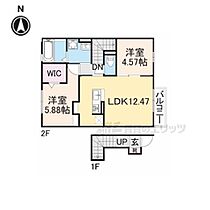 奈良県北葛城郡広陵町萱野（賃貸アパート2LDK・2階・57.39㎡） その2