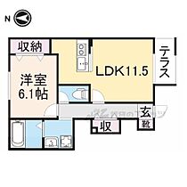 ゆめな都2番館 105 ｜ 奈良県磯城郡田原本町大字宮古（賃貸アパート1LDK・1階・46.23㎡） その2