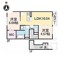 ウインドウII 205 ｜ 奈良県奈良市東九条町（賃貸アパート2LDK・2階・54.60㎡） その1