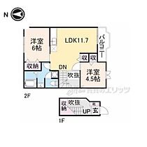 Ｅａｓｔ　Ｗｉｎｇ　ＦＫ 203 ｜ 奈良県橿原市曽我町（賃貸アパート2LDK・2階・58.12㎡） その2