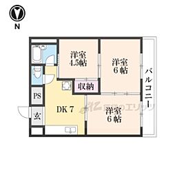 新栄マンション1号館 3DKの間取図画像