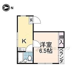 みすずコーポII 1階1Kの間取り