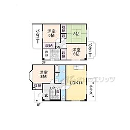 ハイツボナールC 4LDKの間取図画像