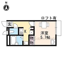 レオパレス今井 1Kの間取図画像