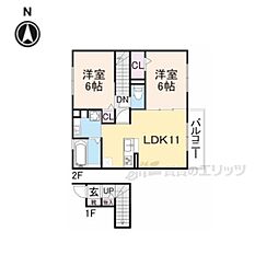 トラディシオンA 2LDKの間取図画像