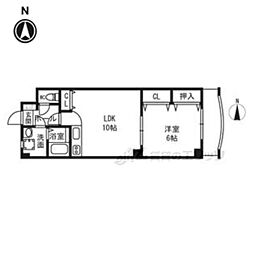 カトルセゾン 1LDKの間取図画像
