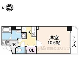 ネオレジデンス 1Kの間取図画像