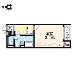 レオネクストますが 1Kの間取図画像