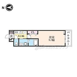 メゾン リアリIII 1Kの間取図画像