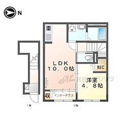 仮)桜井市大福新築アパート 1LDKの間取図画像