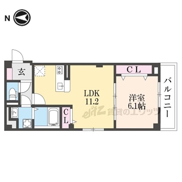 プラトウハウス 205｜奈良県奈良市大安寺2丁目(賃貸マンション1LDK・2階・42.94㎡)の写真 その2