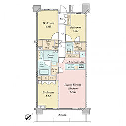 パークホームズ荻窪ザレジデンス 3LDKの間取図画像