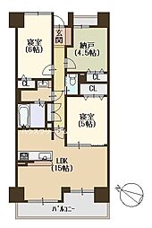 クラウンセゾン深井 2SLDKの間取図画像