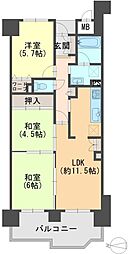 朝日プラザ南大阪ターミナルCITY 3LDKの間取図画像