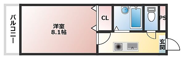 DH白鳥 ｜大阪府羽曳野市白鳥1丁目(賃貸マンション1K・4階・22.00㎡)の写真 その2