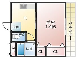 ネオシティ青山  ｜ 大阪府藤井寺市青山1丁目（賃貸マンション1K・2階・23.00㎡） その2