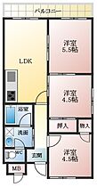 プレジデント柏原  ｜ 大阪府柏原市大県2丁目（賃貸マンション3LDK・6階・53.40㎡） その2