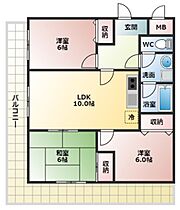 ヴェルジュール21  ｜ 大阪府藤井寺市大井4丁目（賃貸マンション3LDK・6階・60.75㎡） その2