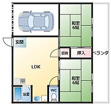 ハイム城山2  ｜ 大阪府羽曳野市古市5丁目（賃貸マンション2LDK・1階・56.00㎡） その2