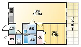 新栄プロパティー羽曳が丘  ｜ 大阪府羽曳野市蔵之内（賃貸マンション1LDK・2階・38.90㎡） その2