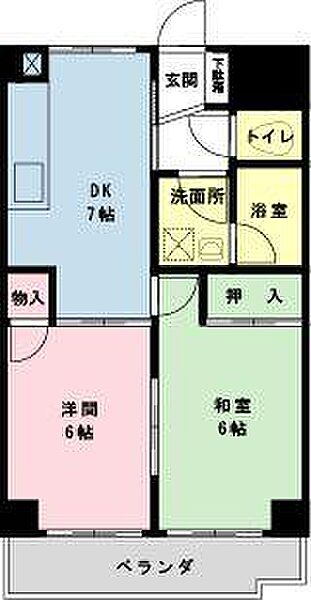 千葉県浦安市北栄3丁目(賃貸マンション2DK・4階・44.82㎡)の写真 その2