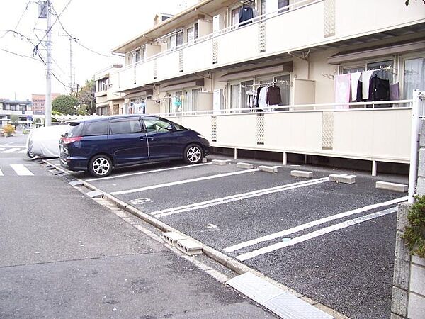画像17:バルコニ−側は敷地内駐車場です。