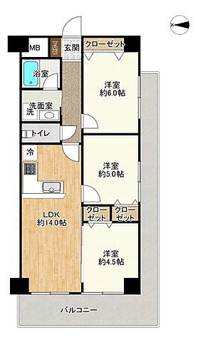 間取り グリーンパーク花畑　1　5F 5階/-
