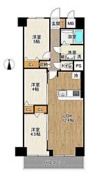 エンゼルハイム一ツ家 3LDKの間取図画像